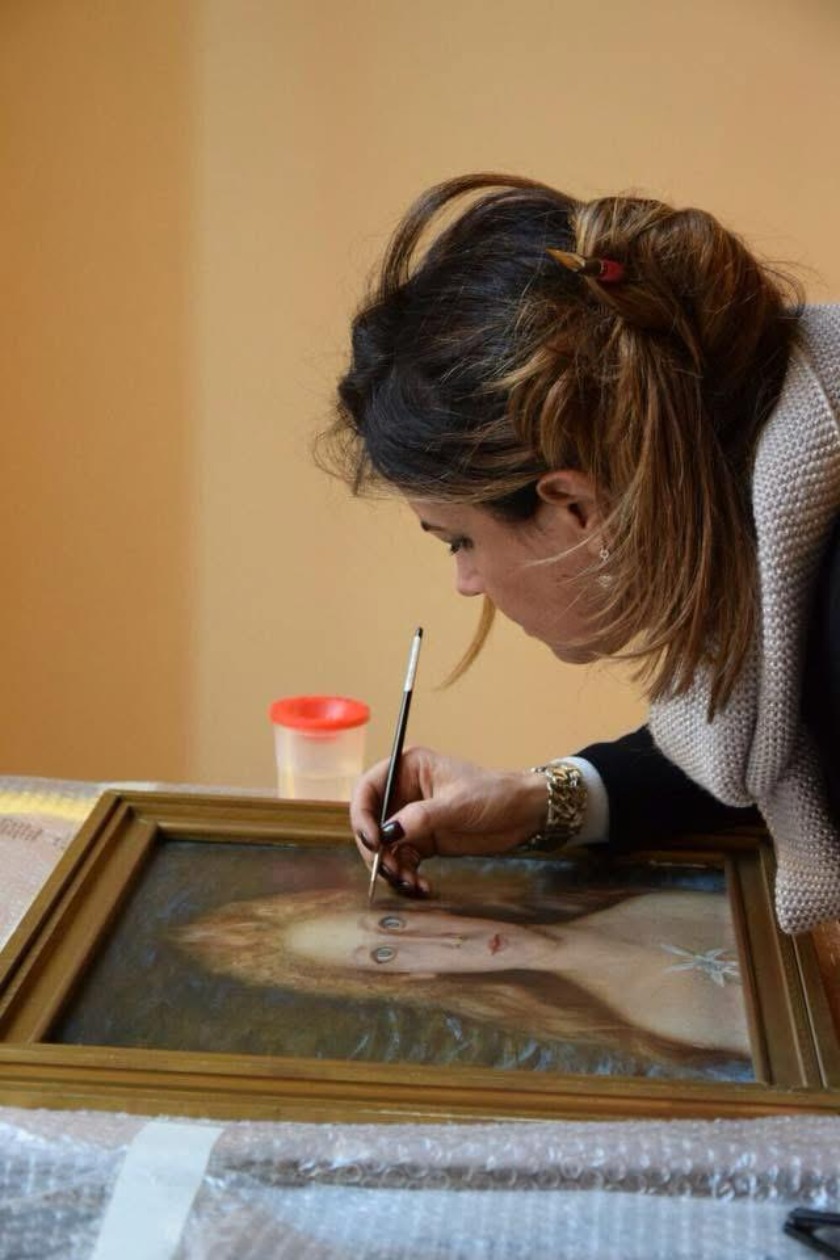 Gabriella Pace. Restauro in occasione della mostra di acquerelli etruschi di Alessandro Morani presso lIstituto centrale per la grafica.jpg